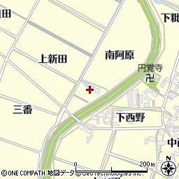 愛知県岡崎市福岡町南阿原周辺の地図