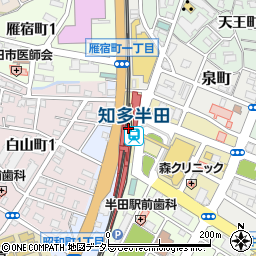 ファミリーマート知多半田駅店周辺の地図