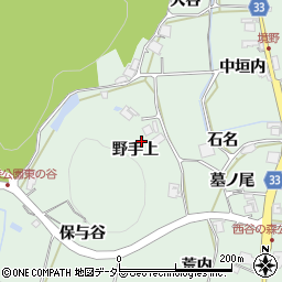 兵庫県宝塚市境野野手上周辺の地図
