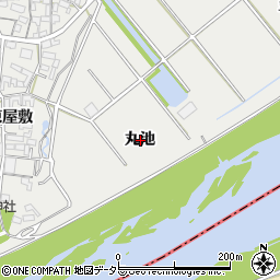 愛知県安城市木戸町丸池周辺の地図