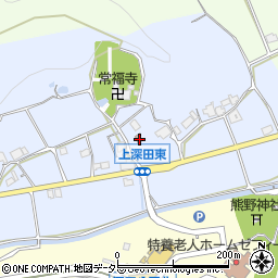 兵庫県三田市上深田167周辺の地図
