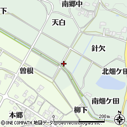 愛知県額田郡幸田町長嶺細田周辺の地図