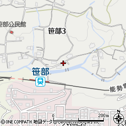 兵庫県川西市笹部川原周辺の地図