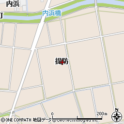 愛知県安城市根崎町提防周辺の地図