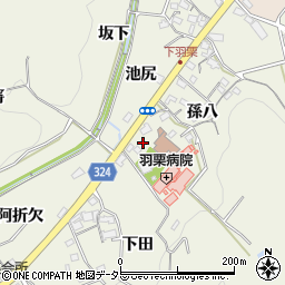 愛知県岡崎市羽栗町田中周辺の地図