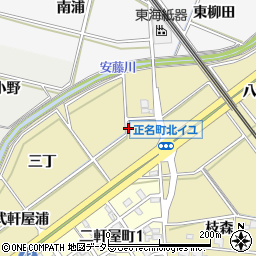 愛知県岡崎市正名町北イユ周辺の地図