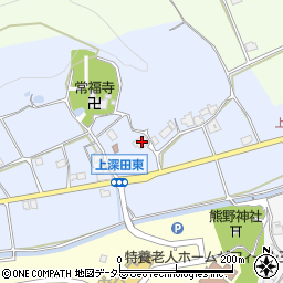 兵庫県三田市上深田162周辺の地図