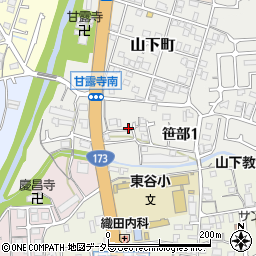 兵庫県川西市笹部1丁目8周辺の地図