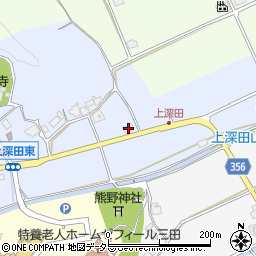 兵庫県三田市上深田82周辺の地図
