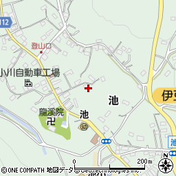 静岡県伊東市池周辺の地図