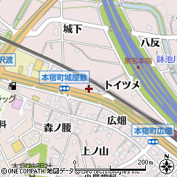 愛知県岡崎市本宿町城屋敷78周辺の地図