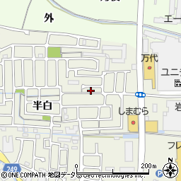 京都府宇治市宇治半白66周辺の地図