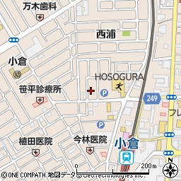 京都府宇治市小倉町西浦63-7周辺の地図