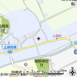 兵庫県三田市上深田98周辺の地図
