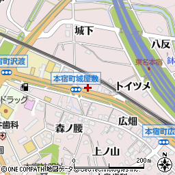 愛知県岡崎市本宿町城屋敷81周辺の地図