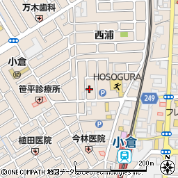 京都府宇治市小倉町西浦63-8周辺の地図