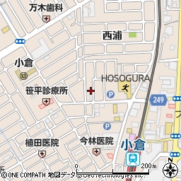 京都府宇治市小倉町西浦64-1周辺の地図