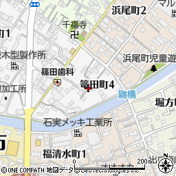 愛知県碧南市篭田町4丁目周辺の地図