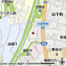 兵庫県川西市笹部1丁目2周辺の地図