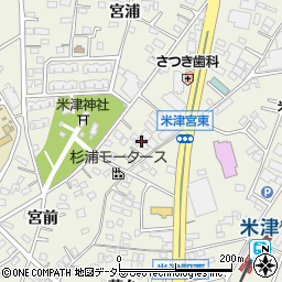 愛知県西尾市米津町宮東周辺の地図