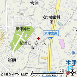 愛知県西尾市米津町（宮東）周辺の地図