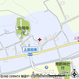 兵庫県三田市上深田145周辺の地図
