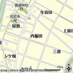 愛知県岡崎市福岡町内新田周辺の地図