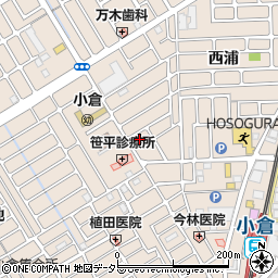 京都府宇治市小倉町西浦96-26周辺の地図