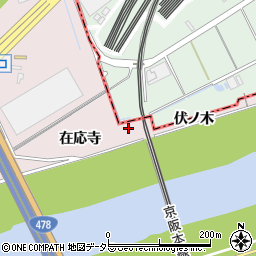 京都府八幡市八幡（伏ノ木）周辺の地図