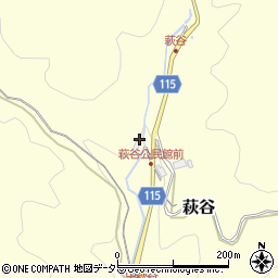 萩谷公民館周辺の地図