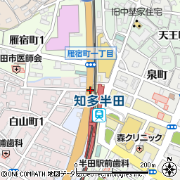 知多半田駅周辺の地図