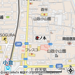 京都府宇治市小倉町老ノ木周辺の地図