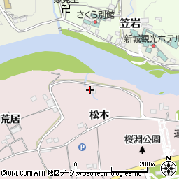 愛知県新城市庭野松本45周辺の地図