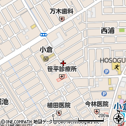 京都府宇治市小倉町西浦91-7周辺の地図