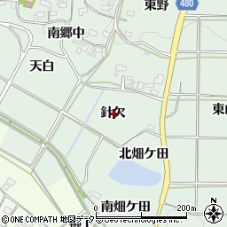 愛知県額田郡幸田町長嶺針欠周辺の地図