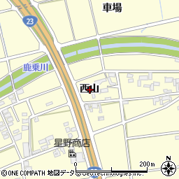 愛知県安城市藤井町西山周辺の地図
