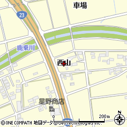 愛知県安城市藤井町（西山）周辺の地図