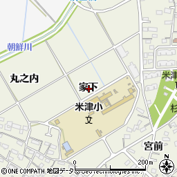 愛知県西尾市米津町家下周辺の地図
