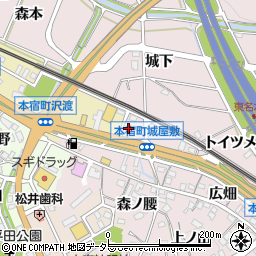 愛知県岡崎市本宿町城屋敷63周辺の地図