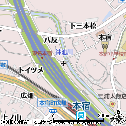 愛知県岡崎市本宿町（トイツメ）周辺の地図