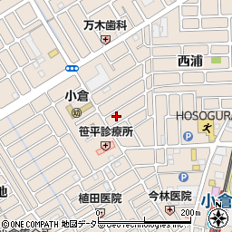 京都府宇治市小倉町西浦91-16周辺の地図