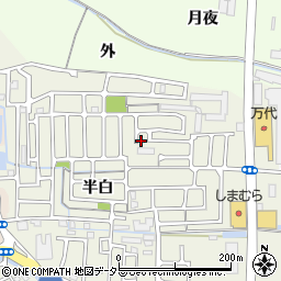 京都府宇治市宇治半白71周辺の地図