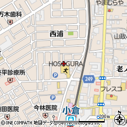 京都府宇治市小倉町西浦52-3周辺の地図