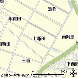 愛知県岡崎市福岡町上新田周辺の地図