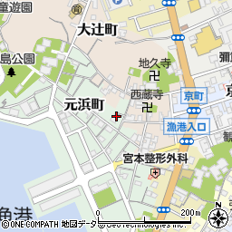 島根県浜田市元浜町周辺の地図