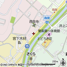 兵庫県加東市森尾61-2周辺の地図