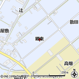 愛知県西尾市新村町郷東周辺の地図