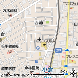 京都府宇治市小倉町西浦51-13周辺の地図