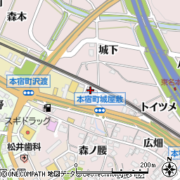 愛知県岡崎市本宿町城屋敷65周辺の地図