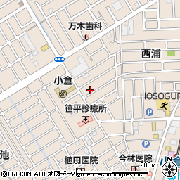 京都府宇治市小倉町西浦96-18周辺の地図